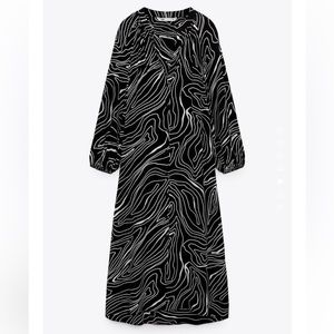 Zara printed midi dress